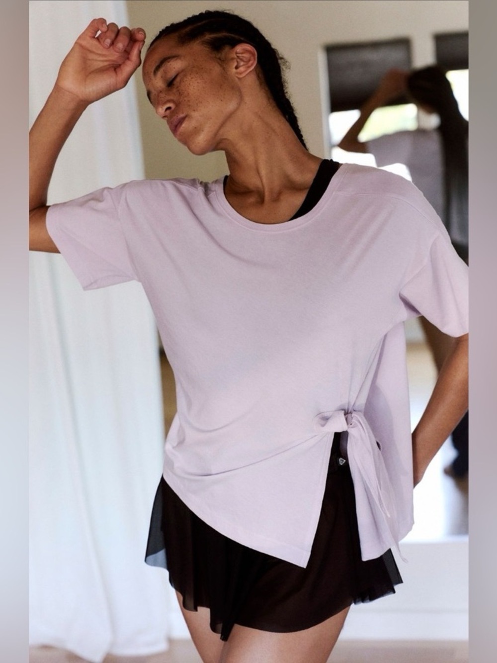 FP MOVEMENT by FREE PEOPLE OFF COURT TEE TOP size large